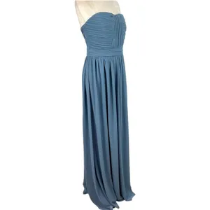 Lulus Endless Glamour Slate Blue Strapless Maxi Dress XL – Pleated Wedding Guest thumbnail 7