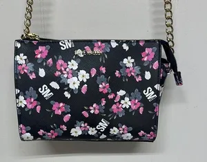 Steve Madden Black and Pink Floral Crossbody Bag thumbnail 1