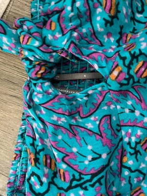 Anthropologie The Nixie Turquoise Floral Romper size‎ S thumbnail 11