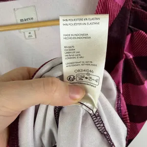 Maeve Anthropologie Pink Plaid Velvet Babydoll Top Medium‎ Coquette Academia thumbnail 8