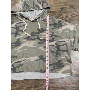 Womens Dance & Marvel camo cropped‎ hoodie green size M thumbnail 4