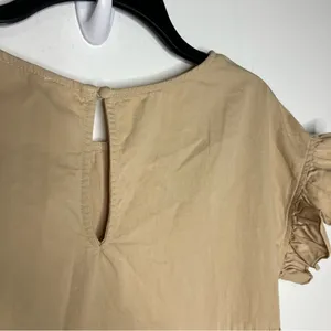 Aaron & Amber tan tiered‎ dress 100% cotton women’s size large casual neutral thumbnail 6