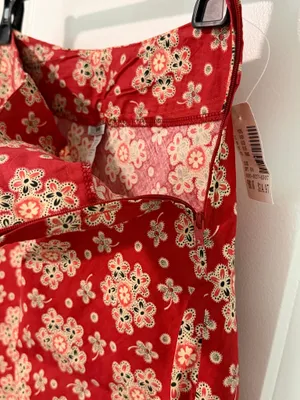 Red floral skirt Orange thumbnail 4
