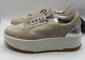 P448 Women's Empire Neutral Platform Sneakers Lace Up EU‎ 40 Streetwear Size 9 thumbnail 1