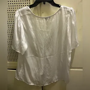 Paige medium white silky front button blouse thumbnail 2