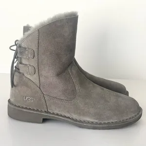 UGG Naiyah Suede fur lined Ankle Boots grey 9 thumbnail 3
