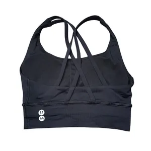 Lululemon Madhappy Energy Bra Womens 2‎ Black Excellent Strappy Logo Collab thumbnail 2