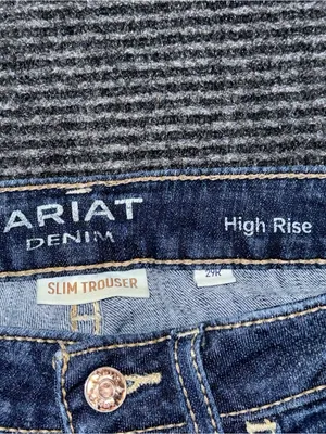 Ariat Ella Wide Leg Slim Trouser Dark Wash Blue Jeans 29 R 10032550 thumbnail 9