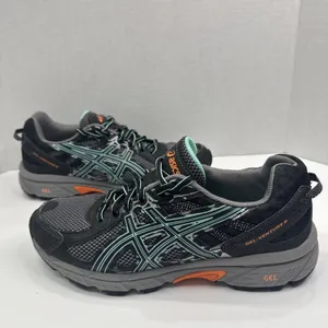 ASICS Gel Venture 6 Women’s 9 Black Teal Orange Trail Shoes T7G6Q thumbnail 2