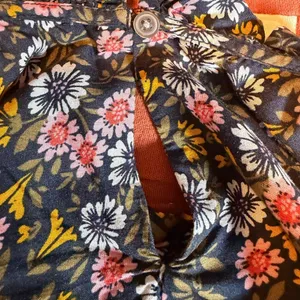 LOFT Cottagecore Floral Blouse Ruffle Bib Keyhole Dark Academia Vintage Style M thumbnail 8