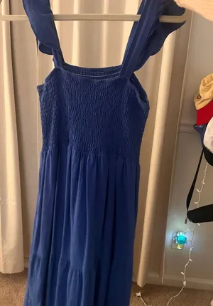 SHEIN blue dress with ruffled sleeves, size M #ruffles #summer thumbnail 1