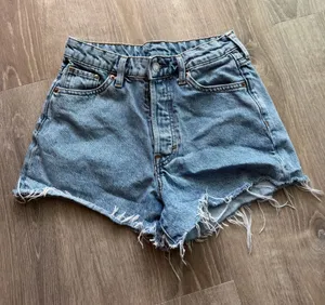 Classic High-Waist Light Blue Denim Shorts thumbnail 1