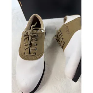 FootJoy Green-Joys Womens Golf Shoes 6.5‎ N White Tan Saddle Oxford 48802 thumbnail 9
