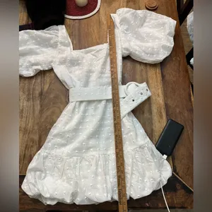 Sabo Skirt White July Dress size small 4 bride wedding bachelorette thumbnail 6