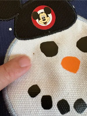 Disney Navy Snowman Tote with Red & Blue Scarf thumbnail 3