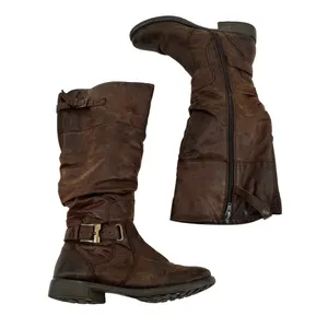 Bare Traps Women's Stiller Riding Boots dark Brown Knee High Buckle Zip size 8 thumbnail 2