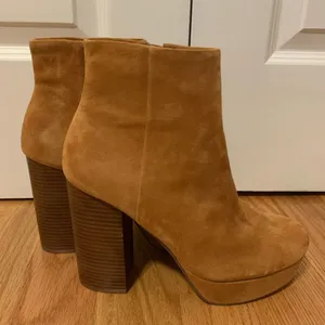Steve madden cognac gratify platform booties thumbnail 1