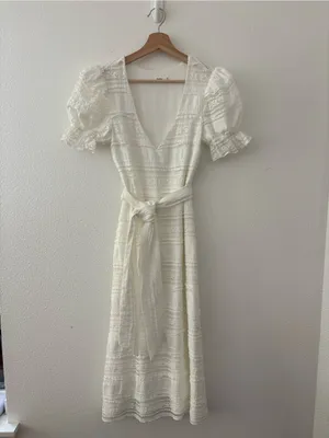 Tularosa Quinn Midi Dress in White thumbnail 3