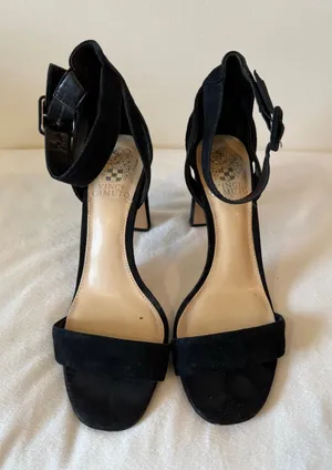 Vince Camuto Bevwyn Slingback Heel Women's SZ 8M Black Ankle Strap Open Toe thumbnail 1