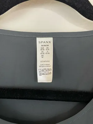 SPANX Yes, Pleats! Tank Top Pleated Hem Sleeveless Tank - Dark Gray Size Medium‎ thumbnail 3