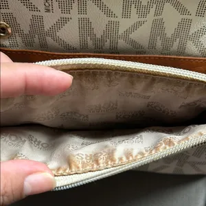 Michael Kors Cream and Brown Crossbody Bag thumbnail 4