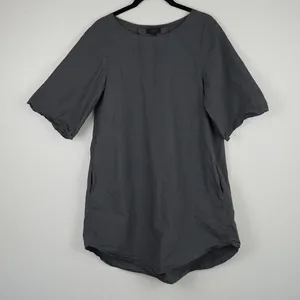 COS Womens Gray A Line Dress Size‎ 2 Short Sleeve Pleated Pockets thumbnail 1