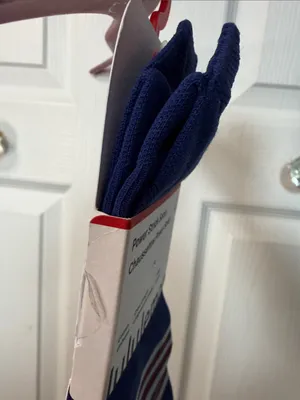 lululemon athletica Navy Crew Socks with Red & Gray Stripes thumbnail 4