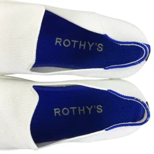 ROTHY'S The Original Slip On Sneaker Women 8.5 White Classic Street Lifestyle thumbnail 8