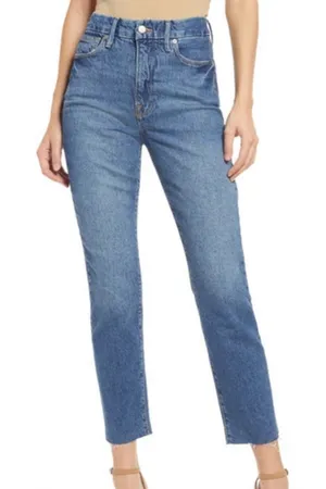 Good American Good Classic Raw Hem High Waist Slim Jean Size 8/29 | Blue940 thumbnail 1