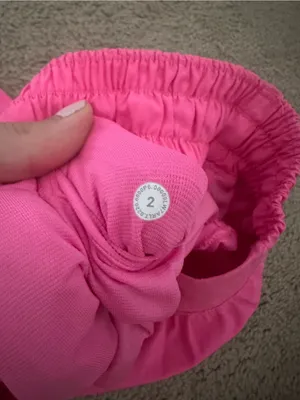 lululemon athletica Women's Bright Pink Layered Running Shorts thumbnail 3