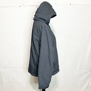 LL Bean Jacket Womens Medium Gray Hooded Jacket Windbreaker Nylon Vintage thumbnail 4