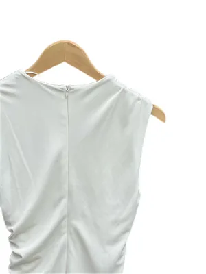 Zara Cream Sleeveless Ruched Mini Dress thumbnail 11