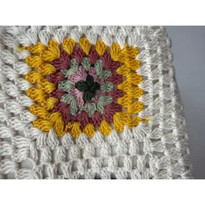 Earthbound Trading Crochet Granny Square Crossbody Bag Cream Boho Festival Purse thumbnail 11