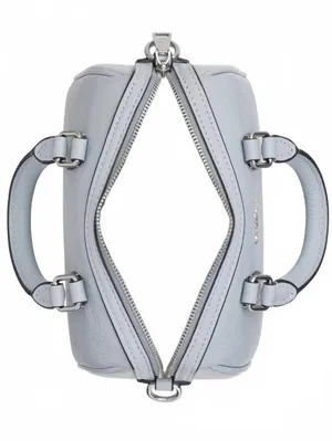 Coach Mini Rowan Crossbody Bag With Charms Pebbled Leather/Silver/Ice Blue NEW thumbnail 6
