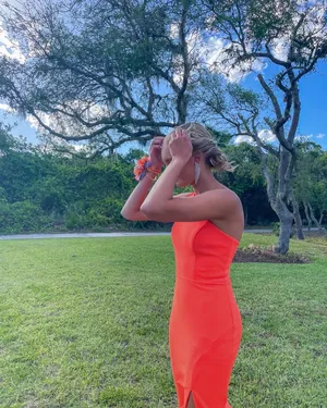 Dillard's Orange Formal Dress thumbnail 2