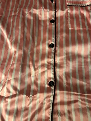 Luxenight Striped Button Up Satin Pajama Set,Size 1X. NWOT thumbnail 6