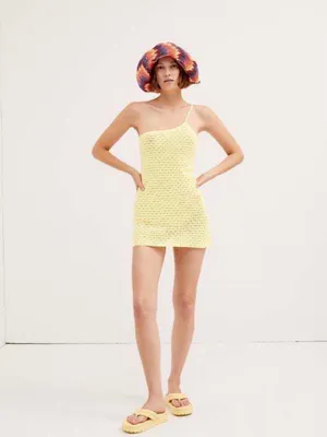 For Love & Lemons Charlotte Pointelle Mini Dress thumbnail 6