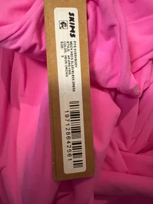SKIMS NWT Fits Everybody Mock Neck Sleeveless Maxi Dress in Neon Orchid SMALL thumbnail 3