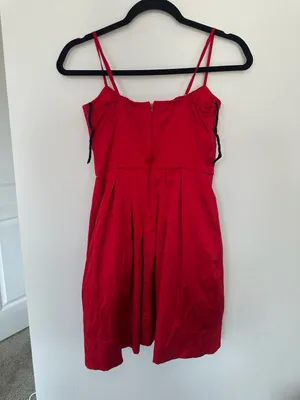 Ruby Rox Red Spaghetti Strap Ruched Empire Waist Mini Dress Size 3 thumbnail 6