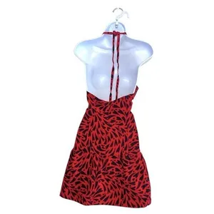 Free People Cecil Halter Mini Dress Red Black Size L Y2K Party thumbnail 3