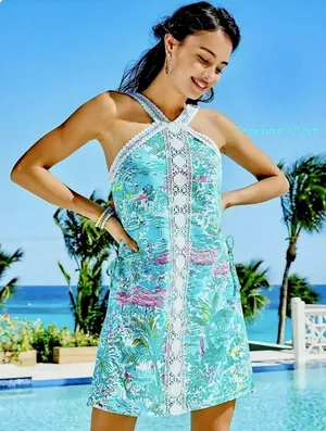 Lilly Pulitzer Ryder Romper Green Sunshine City Size 00 Beauty! thumbnail 1