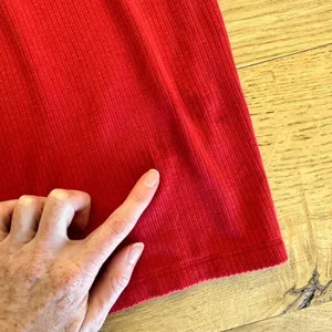Reformation - Ribbed Tank Midi Dress with Slit in Red thumbnail 5