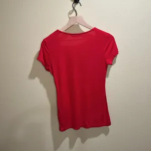 PattyBoutik size small Red Fitted Ruched Short Sleeve Blouse thumbnail 4