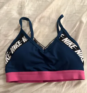 Nike blue and pink sports bra thumbnail 1