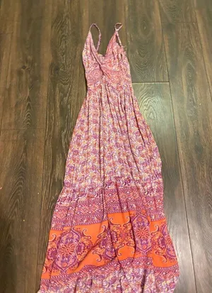 angie Pink and Orange Maxi Dress thumbnail 1