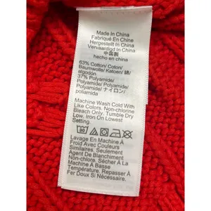 J. Crew Cotton blend cableknit side-slit crewneck sweater, style:Bm401, size s/m thumbnail 5