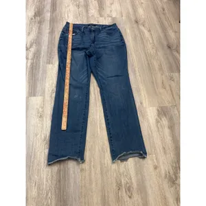 Judy Blue Boyfriend Fit Jeans Women Size 18W Medium Wash Distressed Raw Hem thumbnail 5
