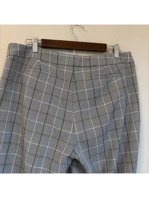 Bar III Plaid Ankle Pants Women’s Size 12 Grey Black Yellow Plaid Work Career thumbnail 7