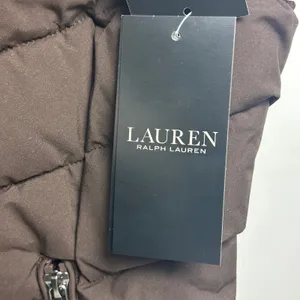Lauren Ralph Lauren Chocolate Brown Quilted Hooded Puffer Vest Women's Large thumbnail 6