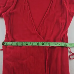 Lulus Much Obliged Red Wrap Maxi‎ Dress Women's XS thumbnail 11